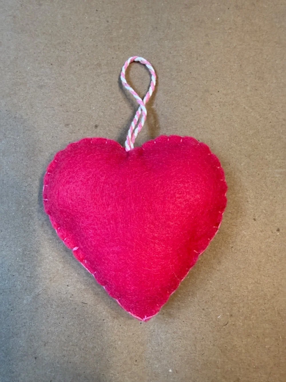 Felt hearts (set of 4) 3.5 x 3 inches assorted colors